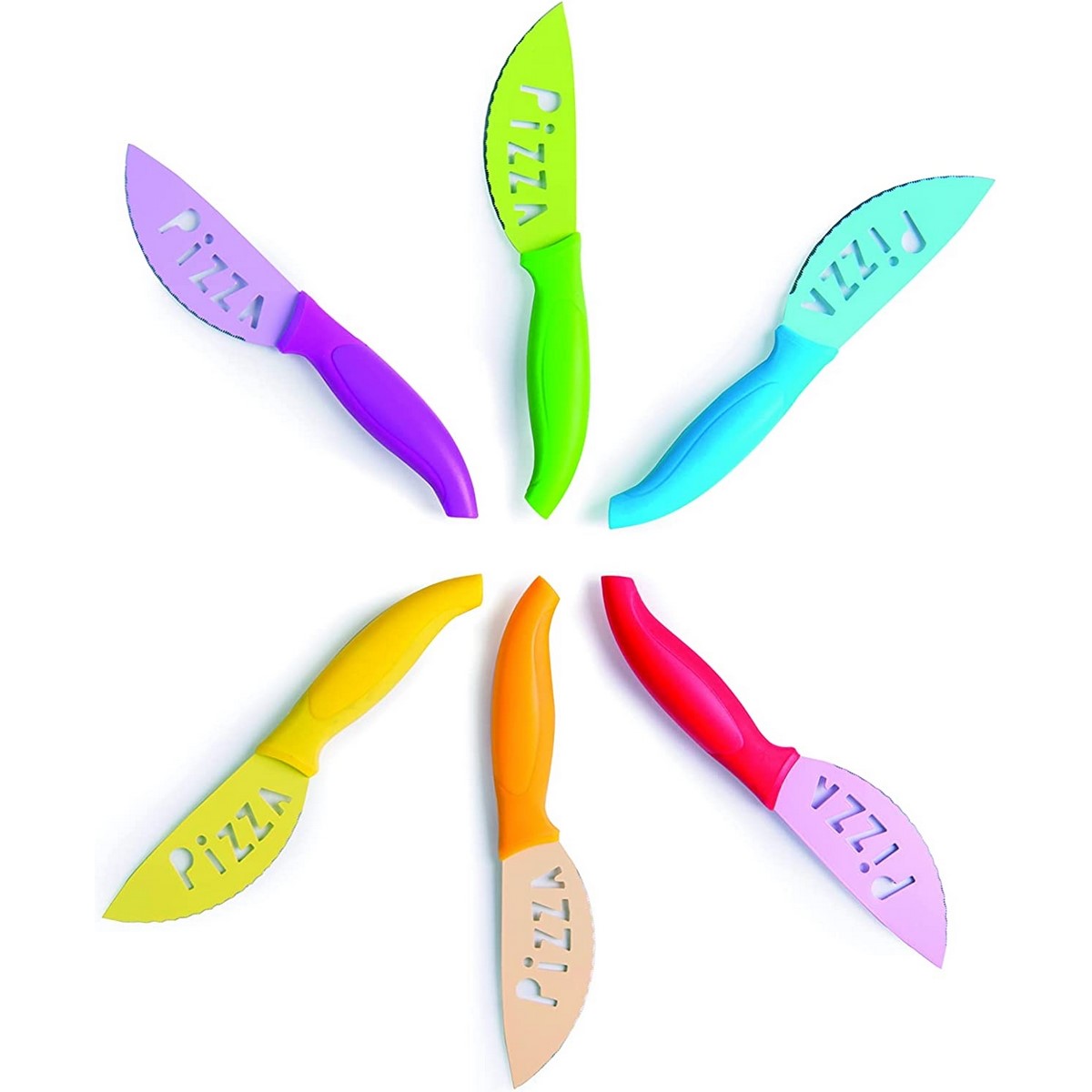 Acquista online Excelsa set of 6 colored pizza knives cod.41129 Excelsa